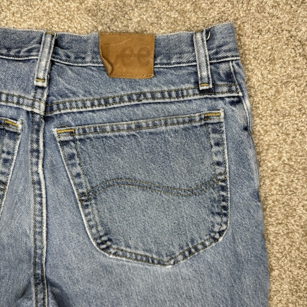 Vintage Lee Jeans Men's 31x30 (Tag 33x30) Denim Straight Leg Distressed - Picture 5 of 14